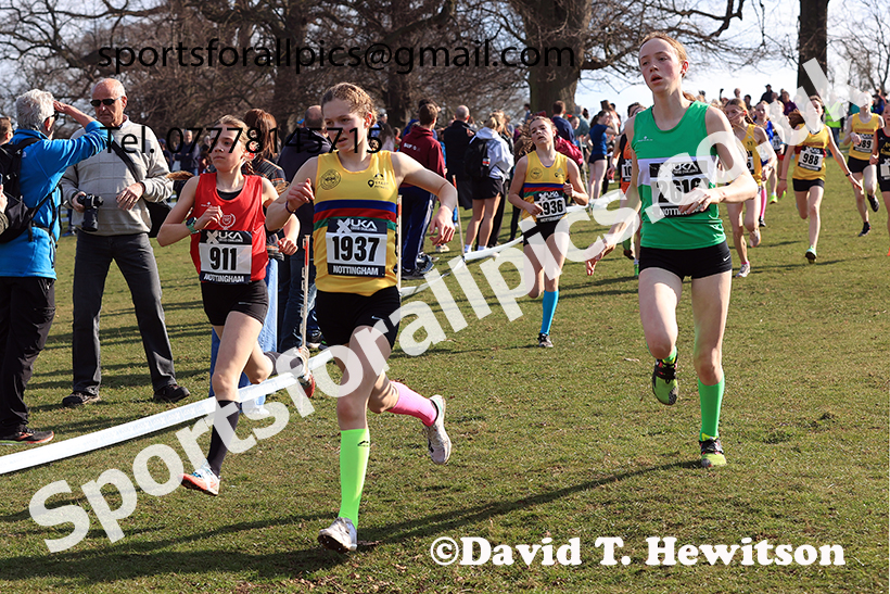Girls under-13s 2025 UK CAU Inter Counties Cross Country Champs., Wollaton Park, Nottingham. Photo: David T. Hewitson/Sports for All Pics